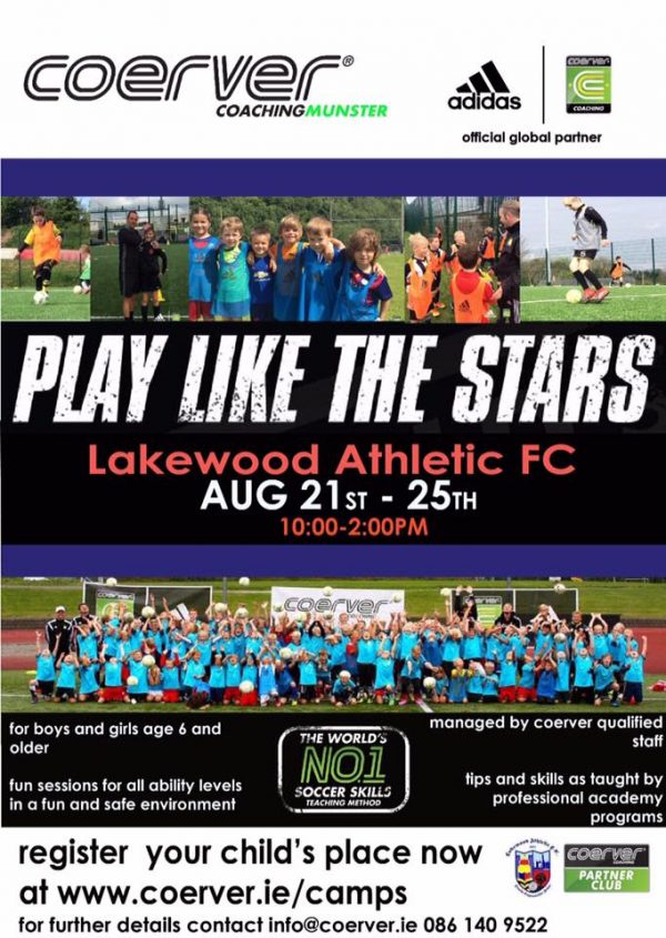 Coerver Play Like the Stars summer camp Lakewood AFC